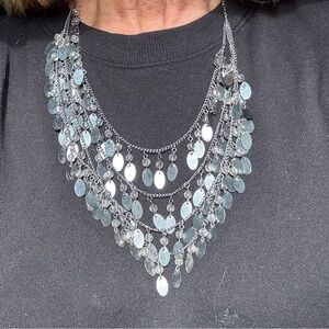 Chic Silver-look Multi-Layer Necklace